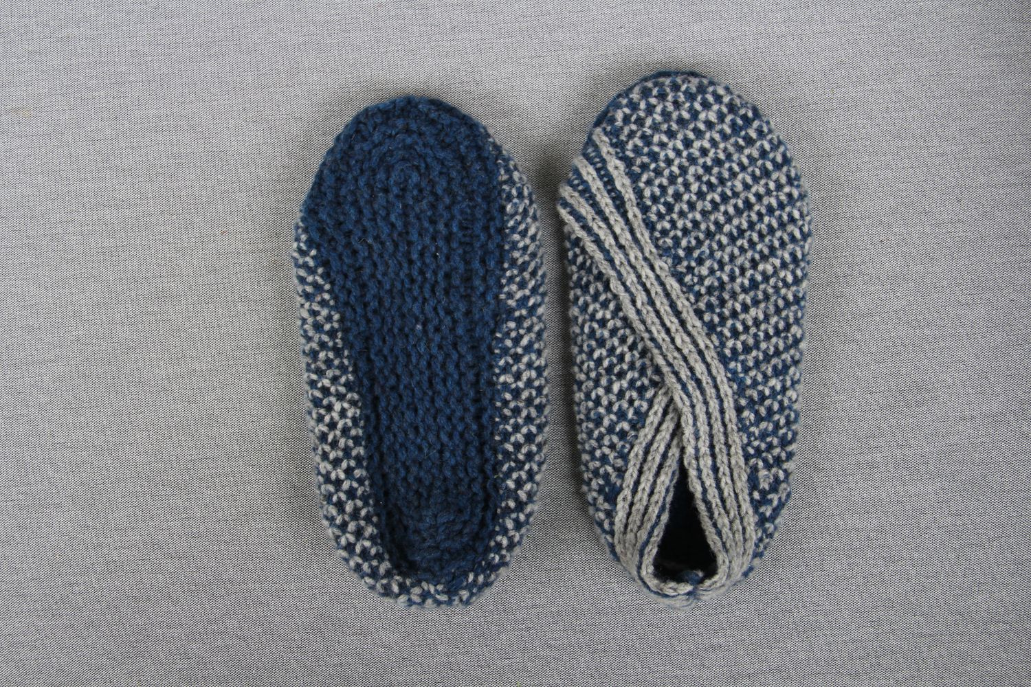 bottom and upper side of the slippers